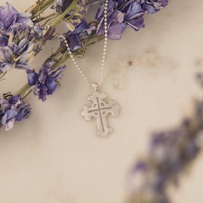 Work of Art Cross Necklace {Sterling Silver}