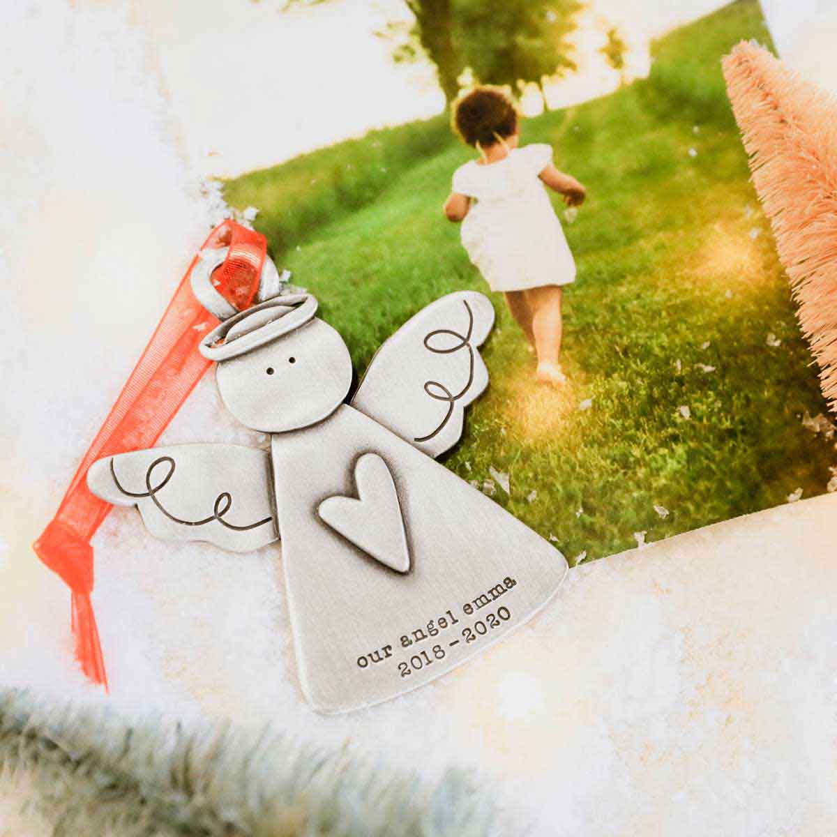 you're my angel ornament with photo of little girl